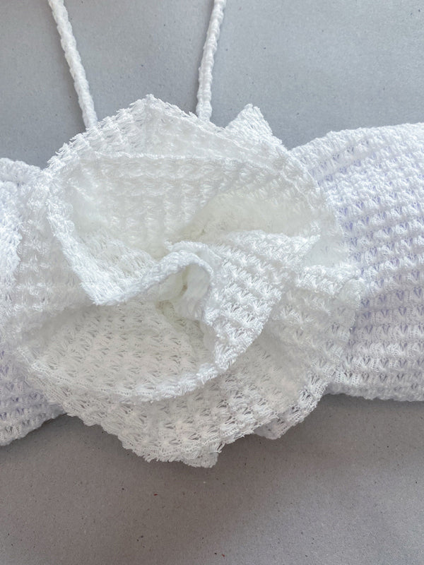 3D Flower Three-Piece Bikini Set