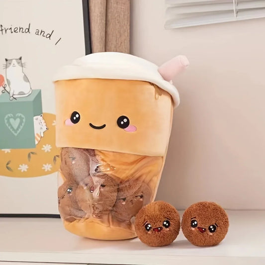 Peluches Boba Tea et Boba Pearl