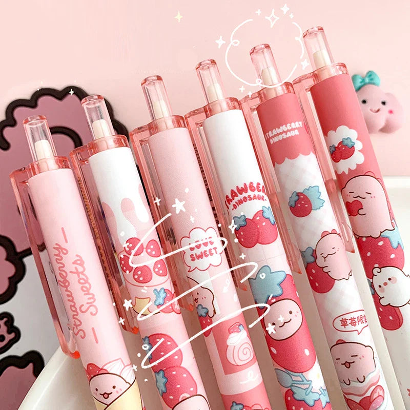 Ensemble de stylos à personnages Strawberry Sweets