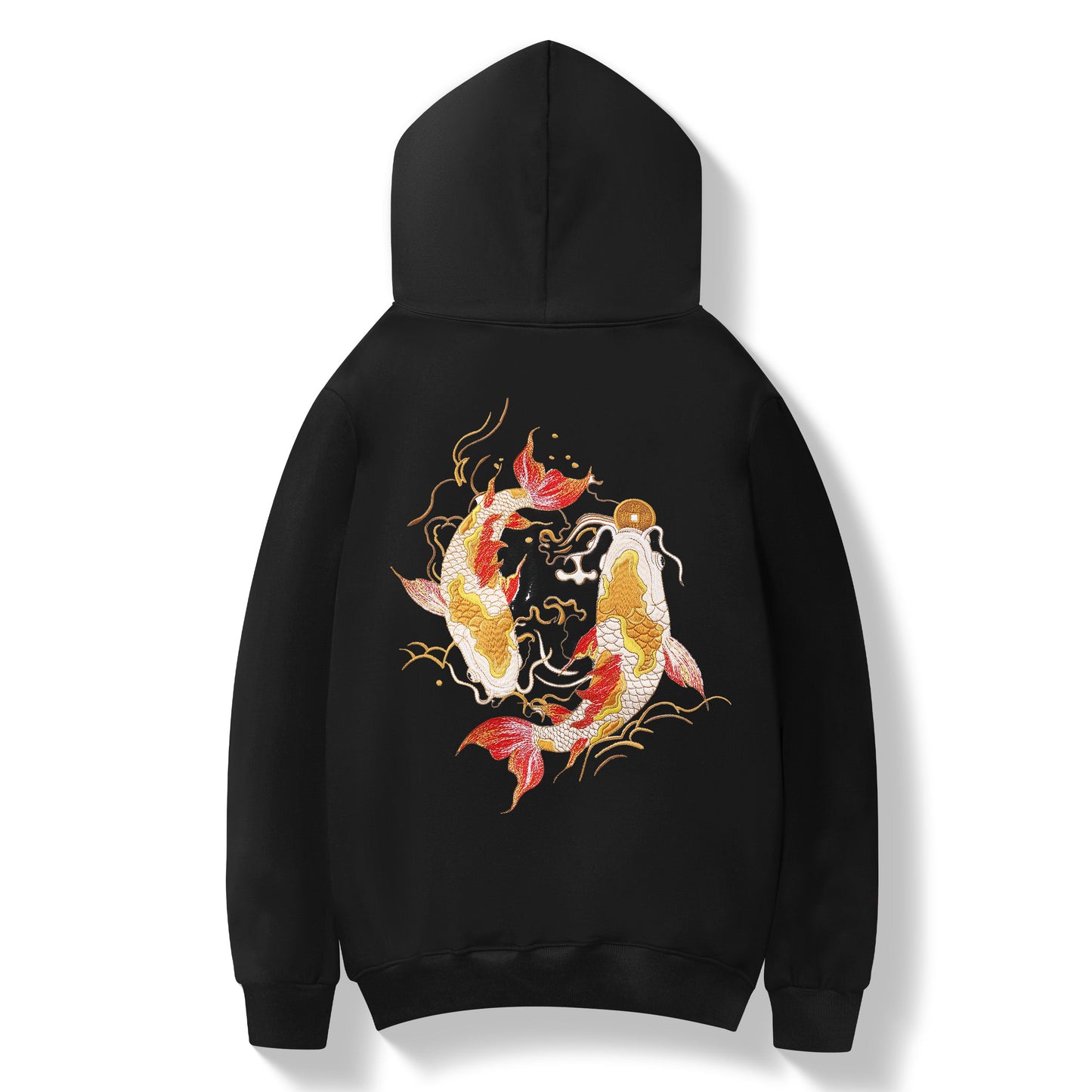 KH9013 Golden Koi Fish Embroidery Hoodie