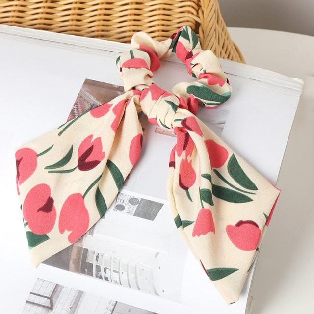 Satin Ribbon Ponytail Scrunchies