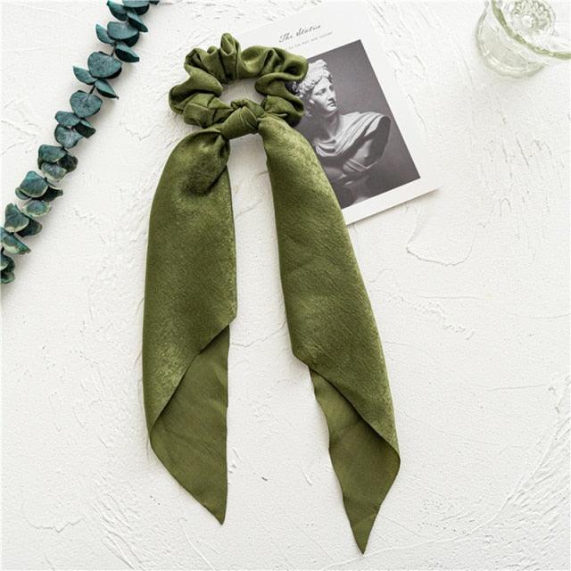 Satin Ribbon Ponytail Scrunchies