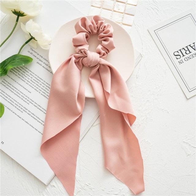 Satin Ribbon Ponytail Scrunchies