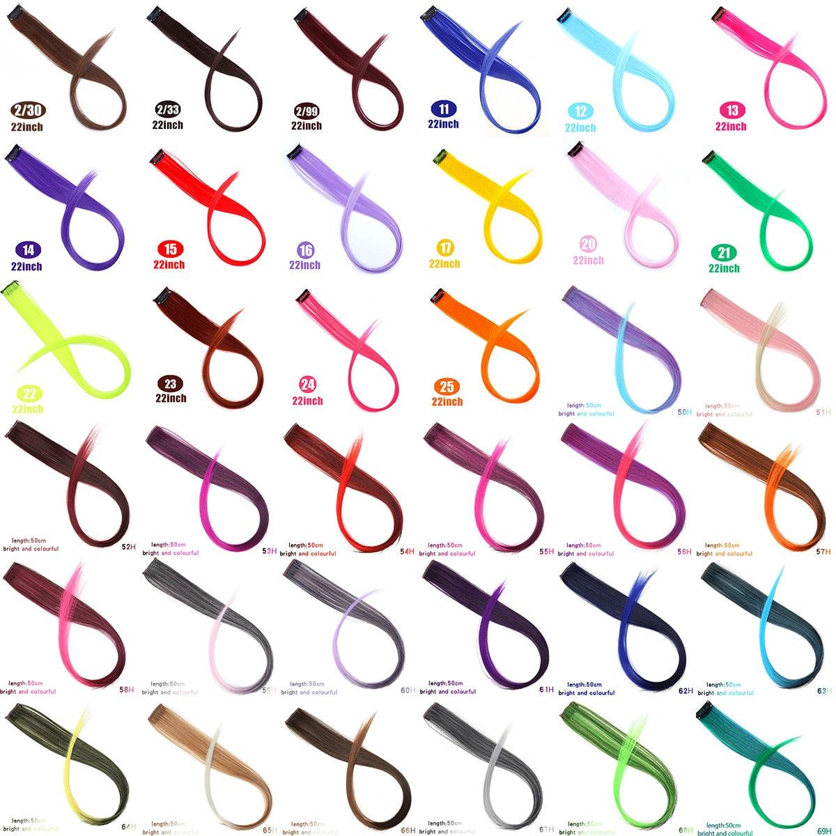 Rainbow Clip-In Hair Color Streaks