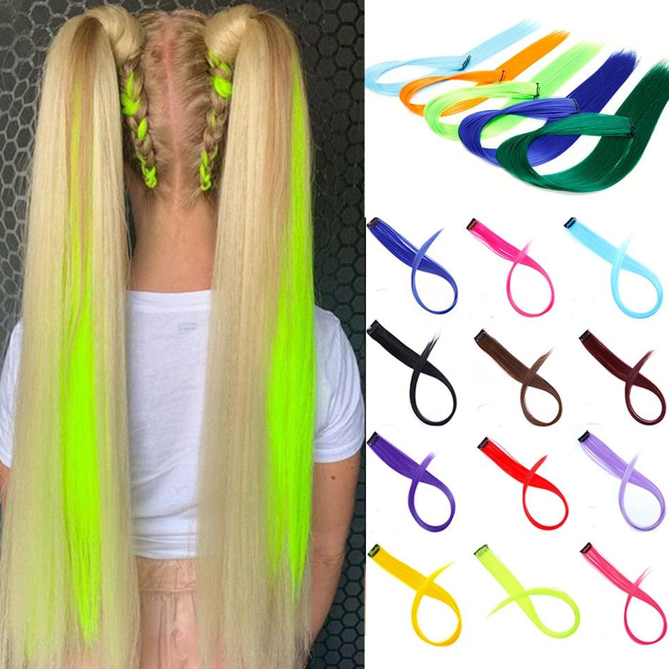 Rainbow Clip-In Hair Color Streaks