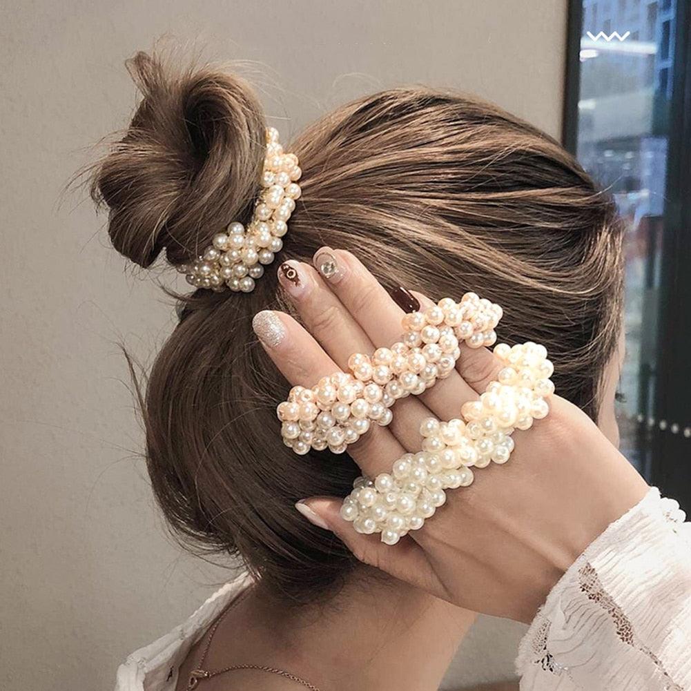 Pearl Bead Hair Ties