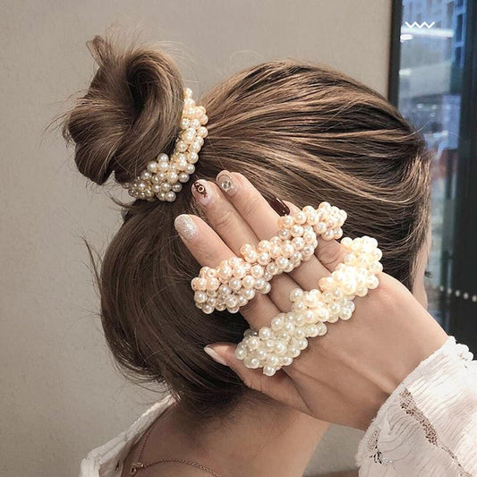 Pearl Bead Hair Ties