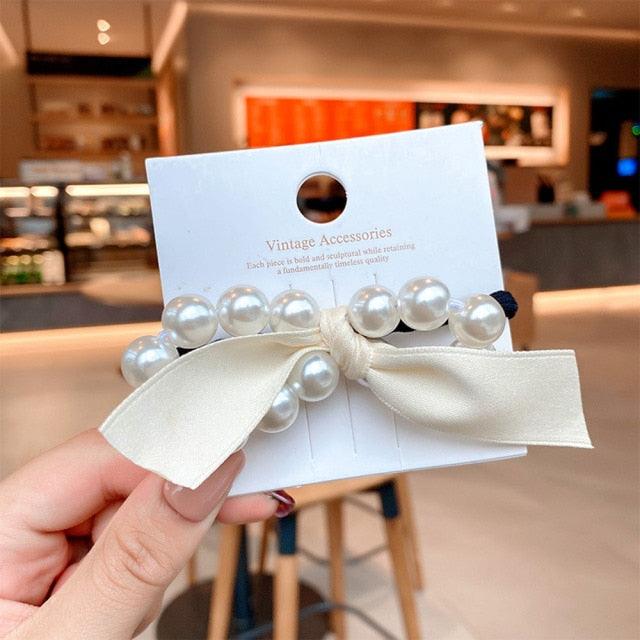 Pearl Bead Hair Ties