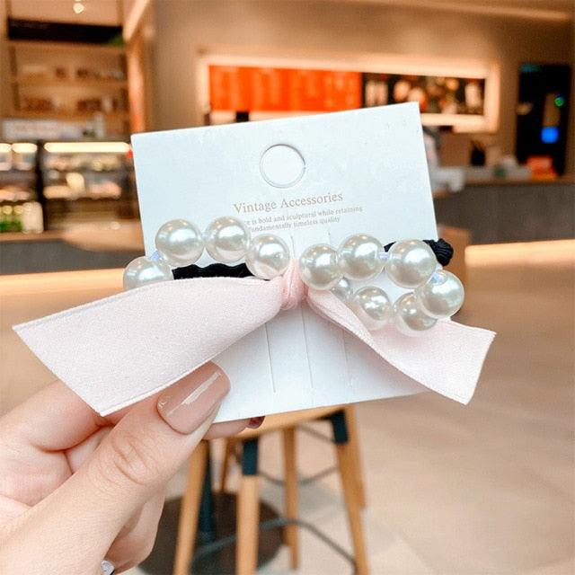 Pearl Bead Hair Ties