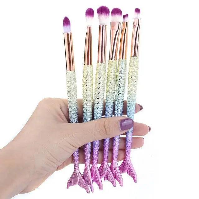 11-Piece Mermaid Makeup Brush Set