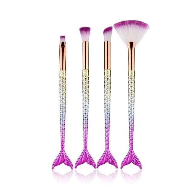 11-Piece Mermaid Makeup Brush Set