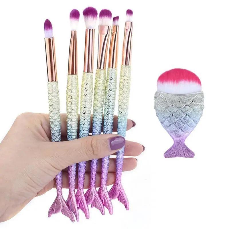 11-Piece Mermaid Makeup Brush Set