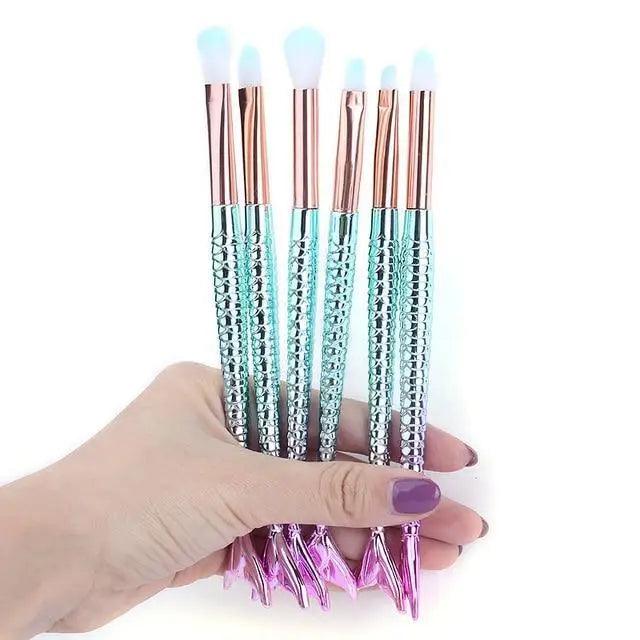 11-Piece Mermaid Makeup Brush Set