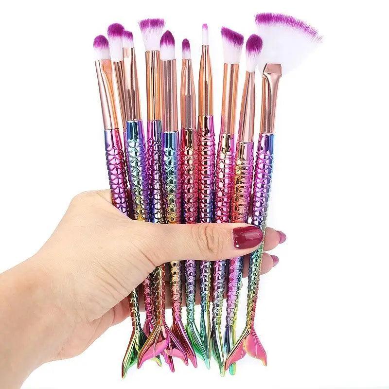 11-Piece Mermaid Makeup Brush Set