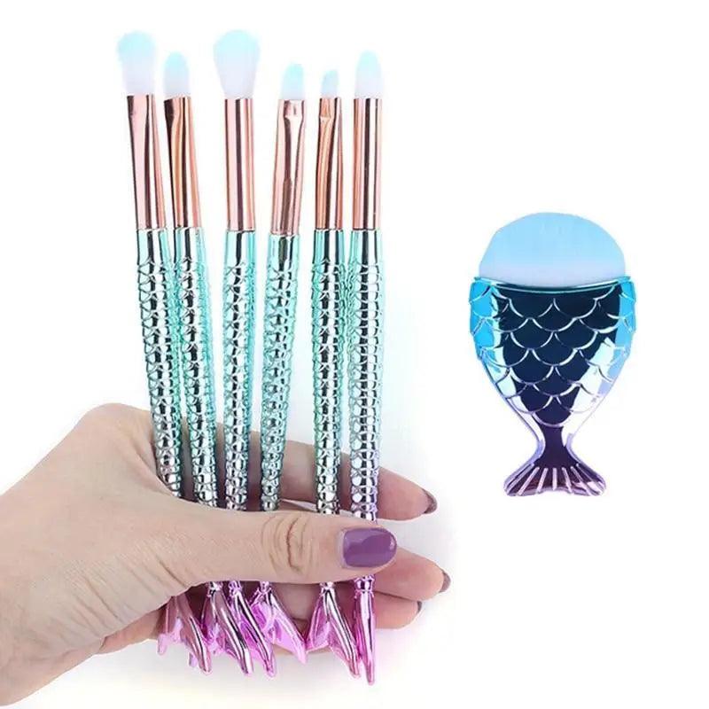 11-Piece Mermaid Makeup Brush Set