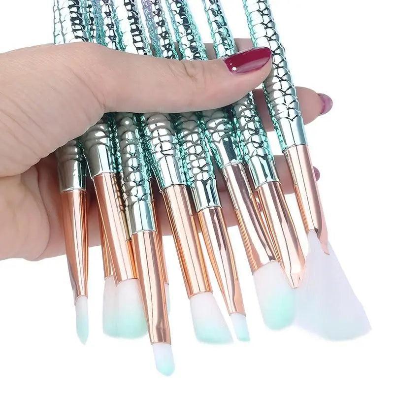 11-Piece Mermaid Makeup Brush Set