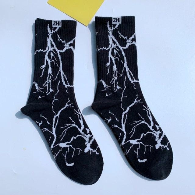 Lightning Bolt Street Crew Socks