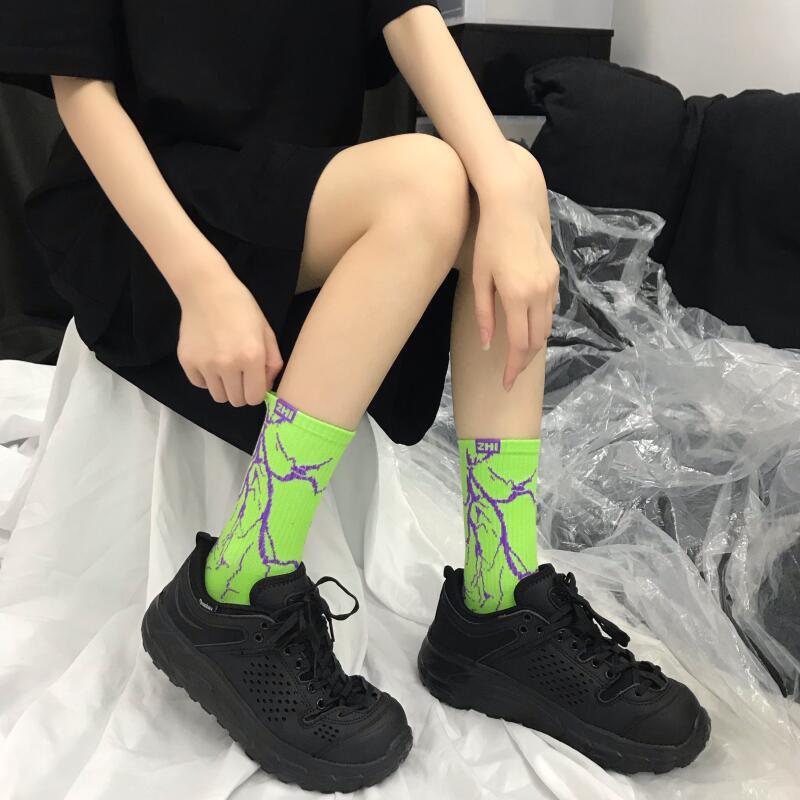 Lightning Bolt Street Crew Socks