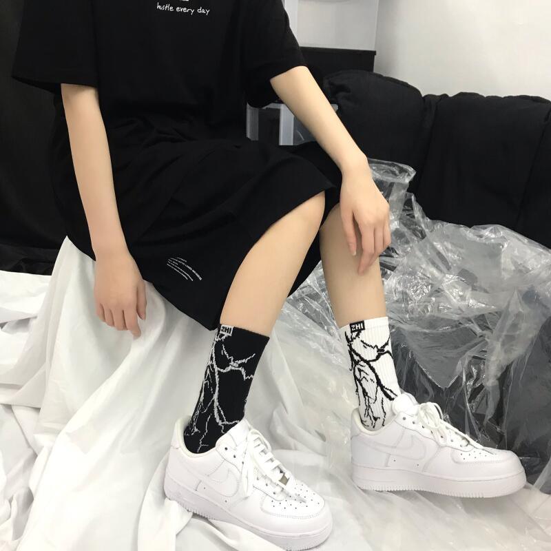Lightning Bolt Street Crew Socks