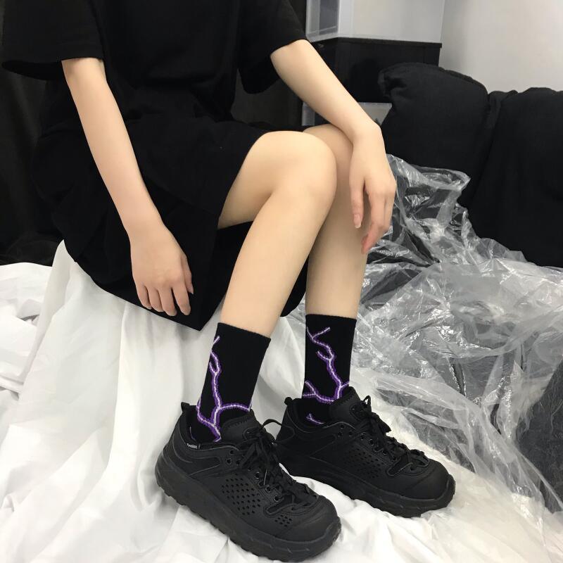 Lightning Bolt Street Crew Socks