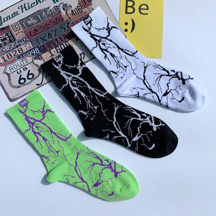 Lightning Bolt Street Crew Socks