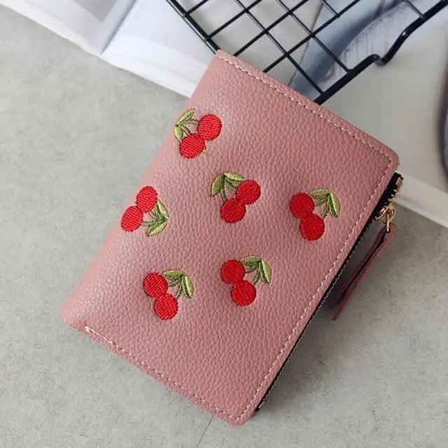 Cherry PU Mini Wallet