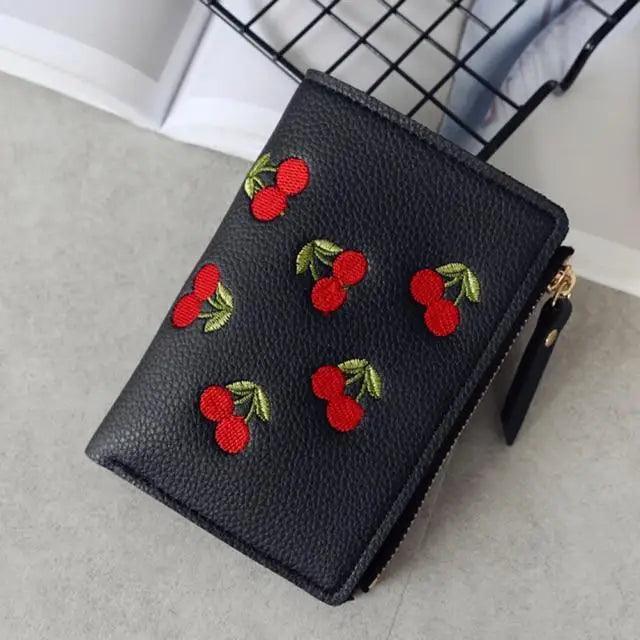 Cherry PU Mini Wallet