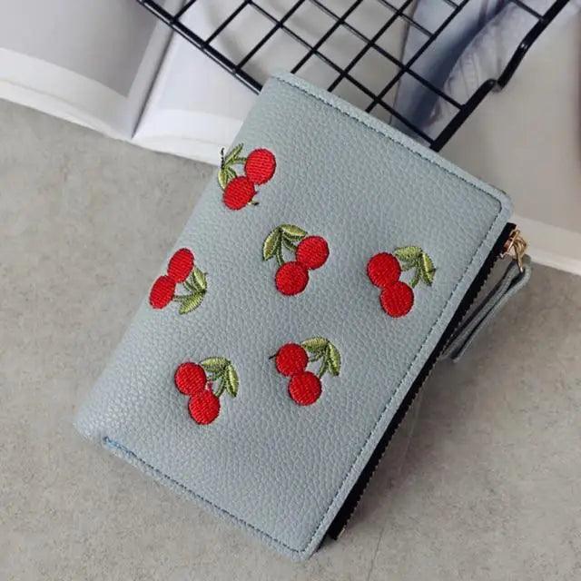 Cherry PU Mini Wallet