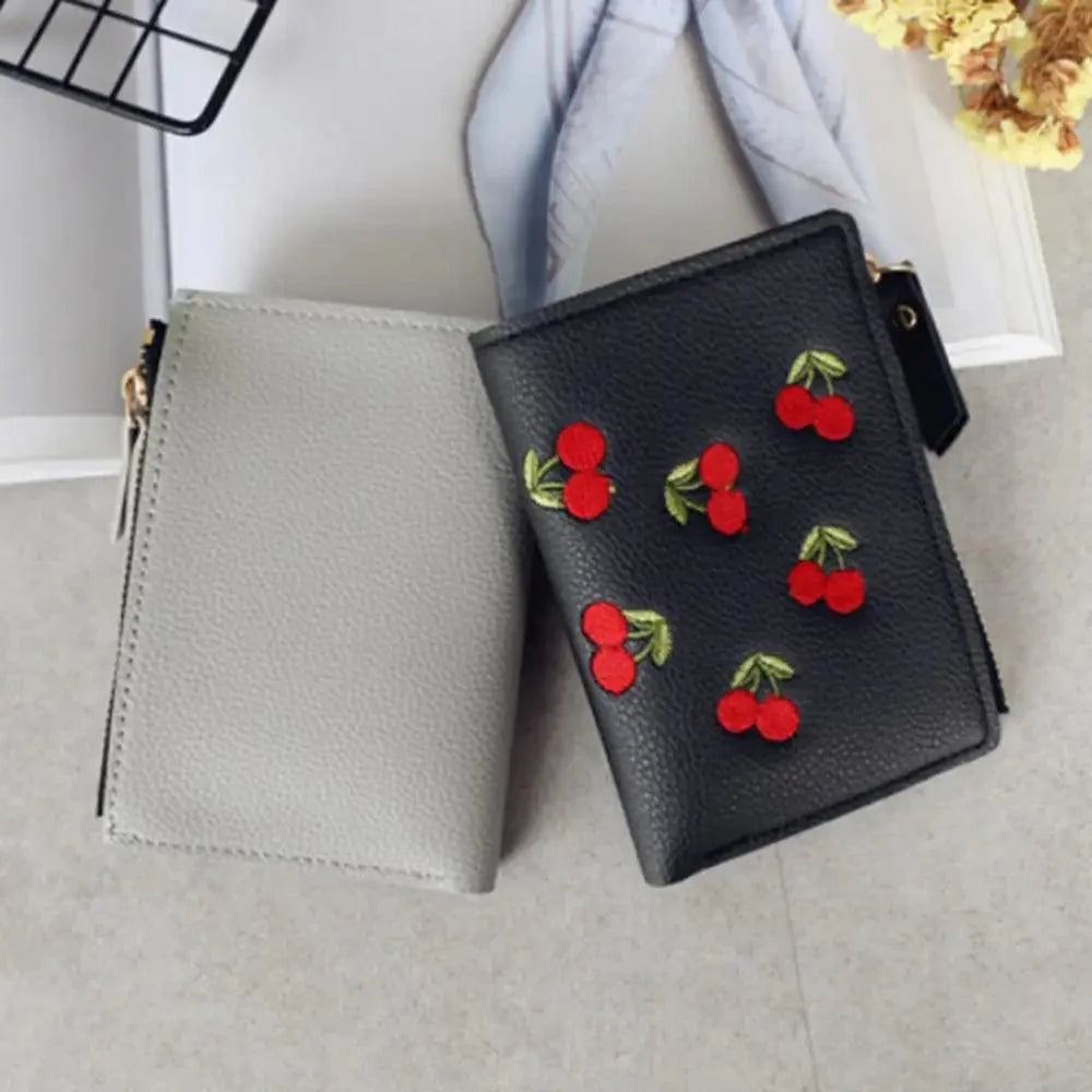 Cherry PU Mini Wallet