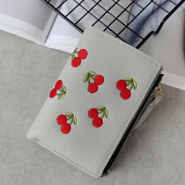 Cherry PU Mini Wallet