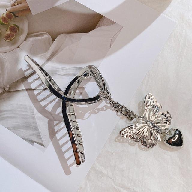 Butterfly Tassel Hair Claws