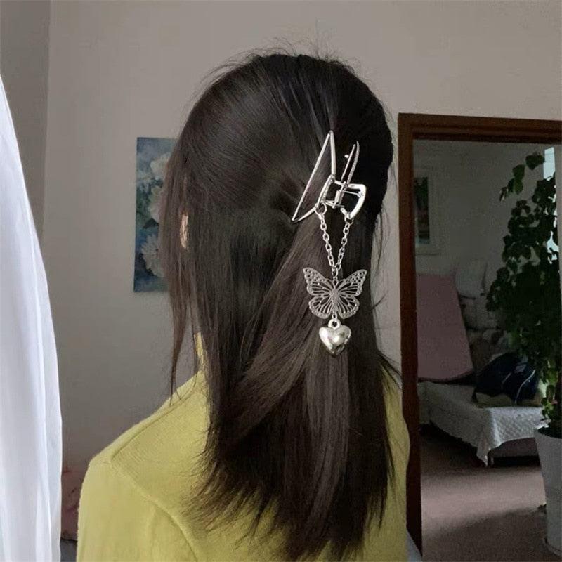 Butterfly Tassel Hair Claws