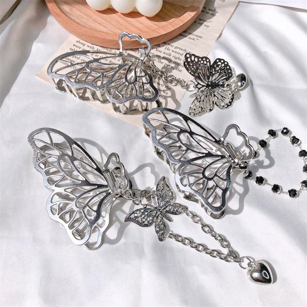 Butterfly Tassel Hair Claws