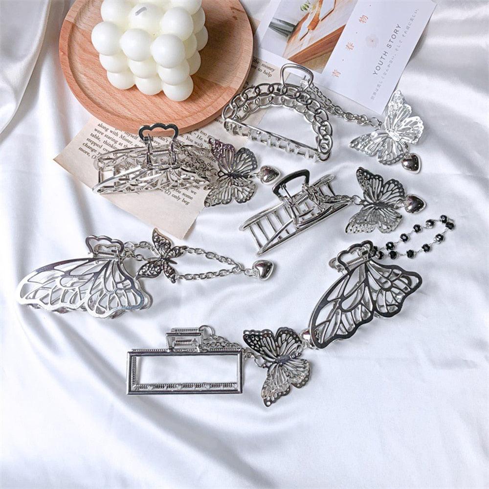 Butterfly Tassel Hair Claws