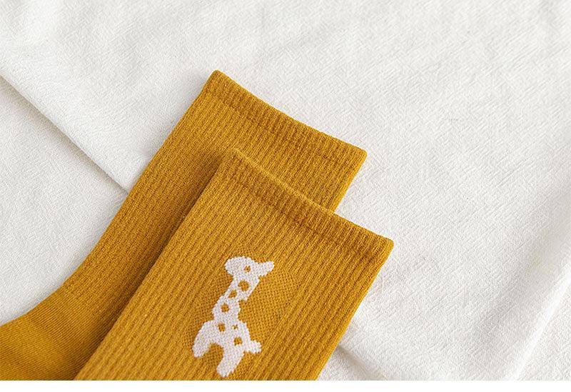 Kawaii Icon Embroidery Crew Socks