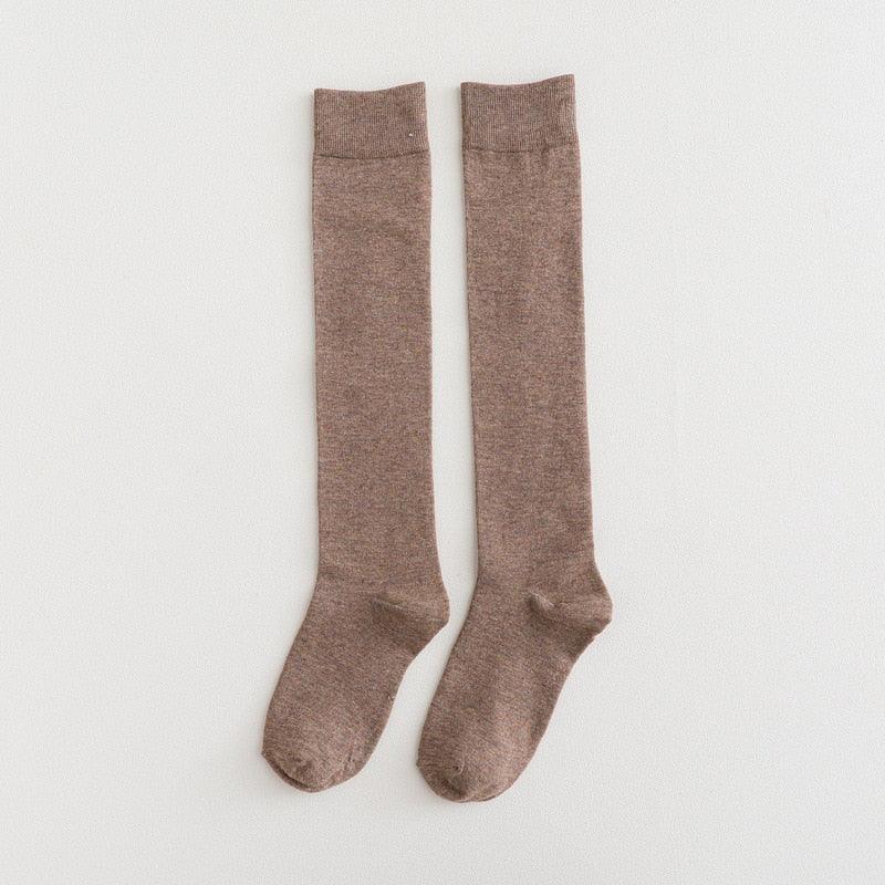 Solid Color Knee High Socks