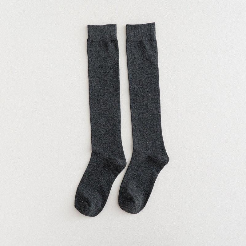 Solid Color Knee High Socks