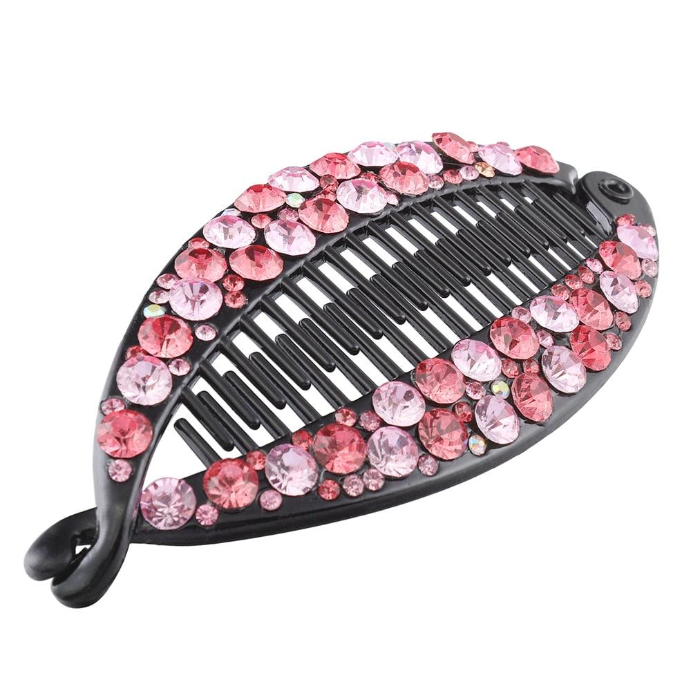 Rhinestone Banana Claw Clips