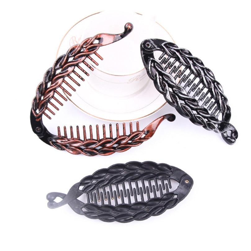 Rhinestone Banana Claw Clips