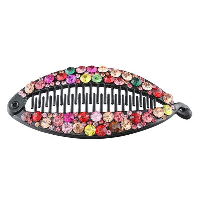 Rhinestone Banana Claw Clips