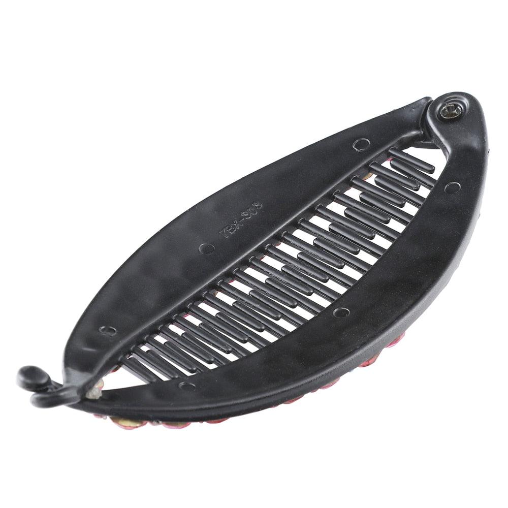 Rhinestone Banana Claw Clips