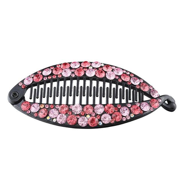 Rhinestone Banana Claw Clips