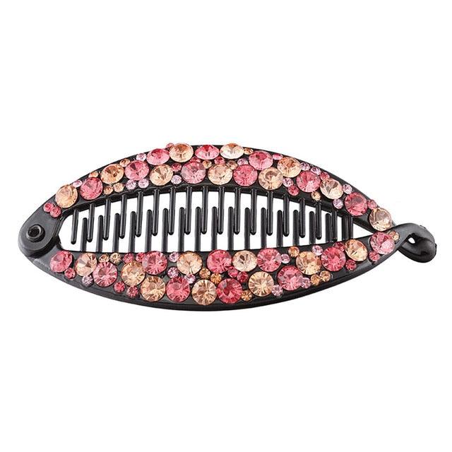 Rhinestone Banana Claw Clips
