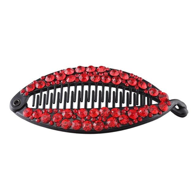 Rhinestone Banana Claw Clips