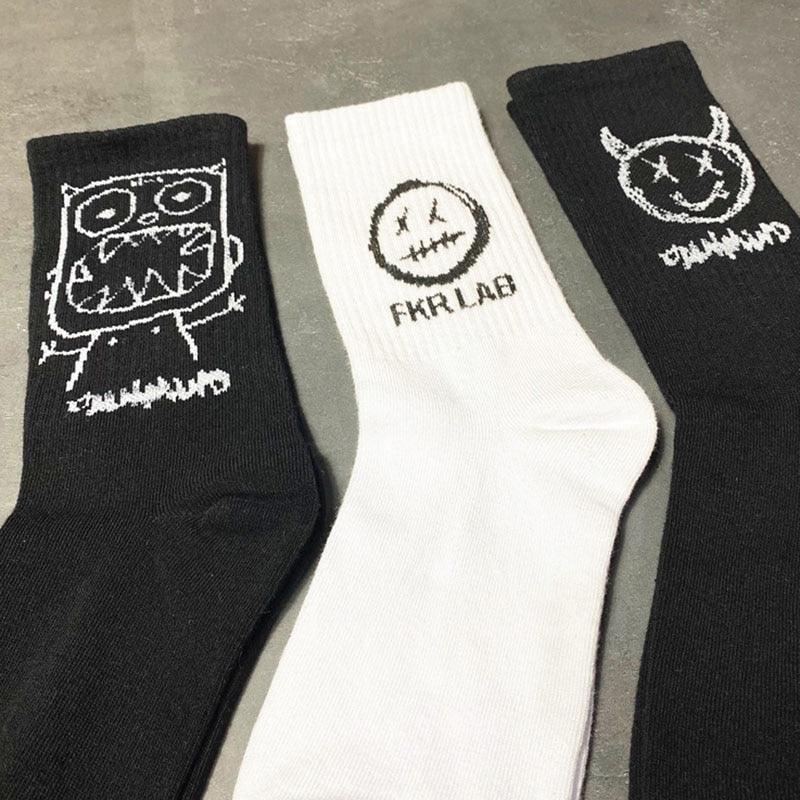Dark Street Graphic Crew Socks