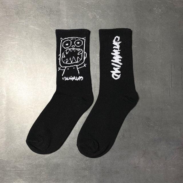 Dark Street Graphic Crew Socks