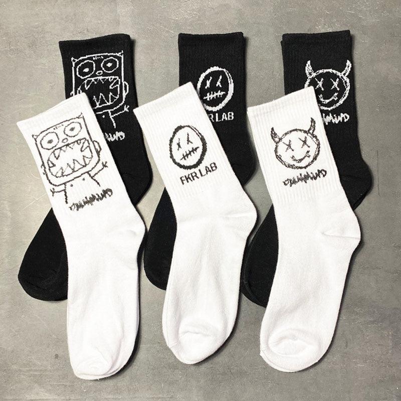 Dark Street Graphic Crew Socks