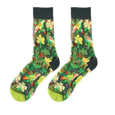 Sheer Kawaii Fruit Crew Socks