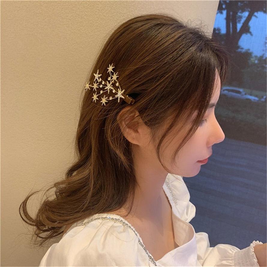 Star Hair Clips Gold & Silver