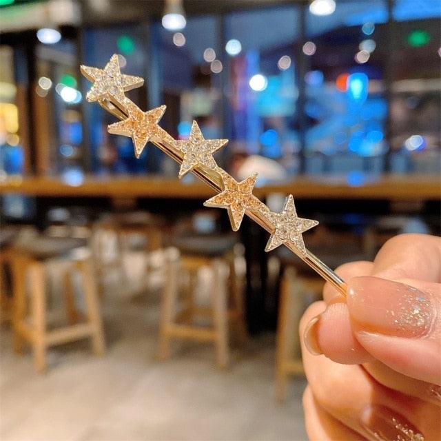 Star Hair Clips Gold & Silver